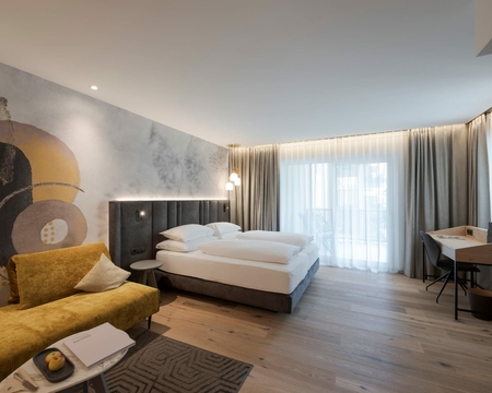 Doppelzimmer La Vita im Feldhof in Naturns Doppelzimmer La Vita
